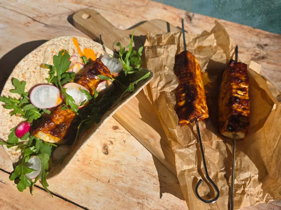 Fine Cheesemakers of Scotland - Buffalo Farm Buffalloumi Wraps with Pickled Radish